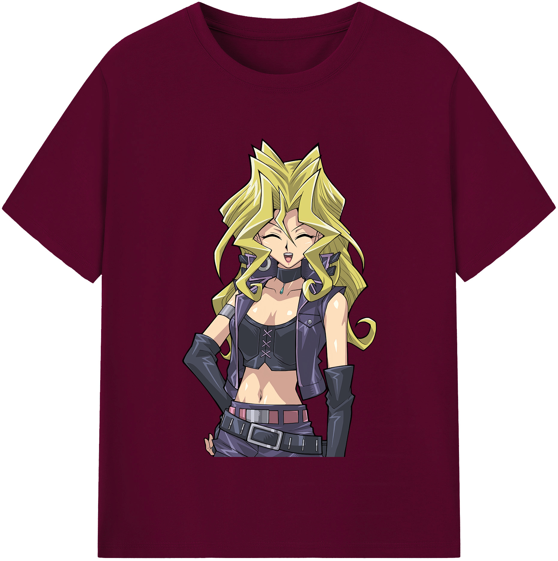 （画像用） 遊☆戯☆王 Yu-Gi-Oh! レディースカジュアルプリントTシャツ（綿100％）